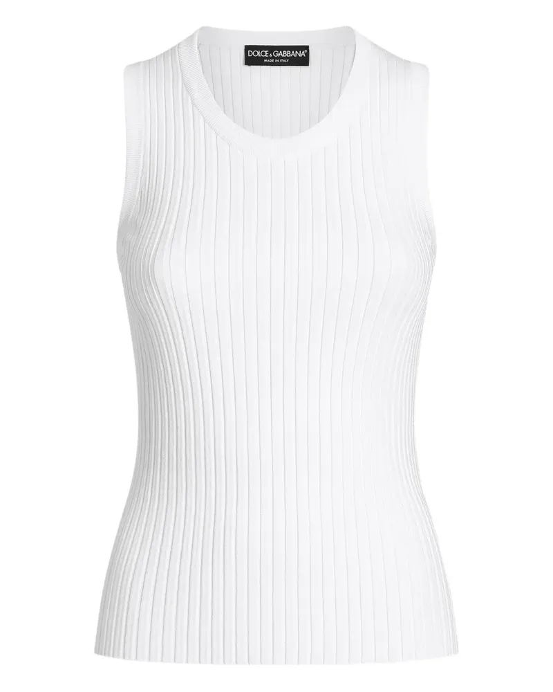 Dolce & Gabbana Geripptes Top - Weiß Weiß