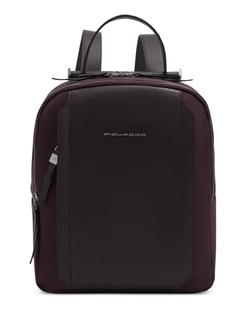 Piquadro Rucksack mit Logo-Schild - Braun Braun
