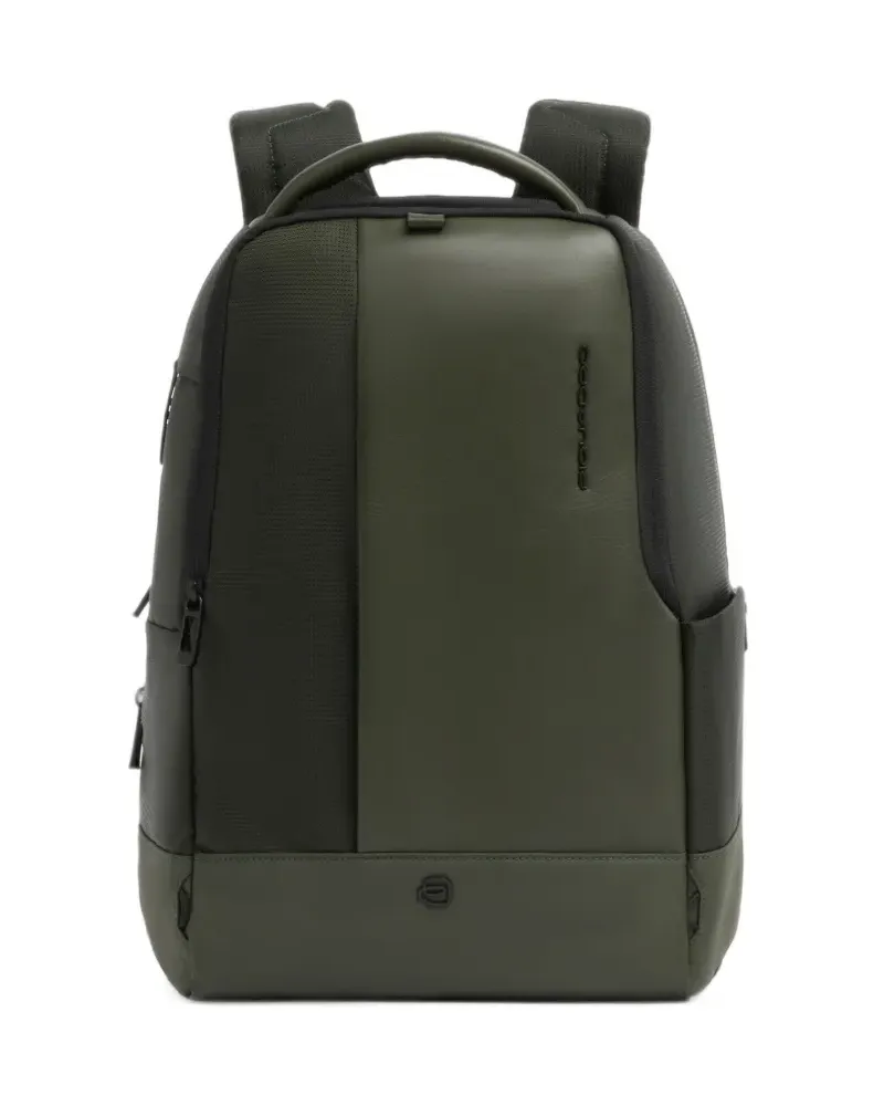 Piquadro Rucksack mit Logo-Schild - Grün Grün