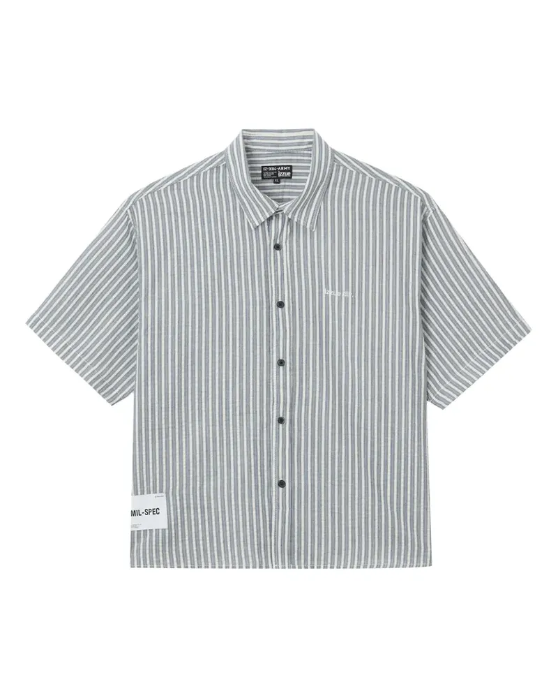 Izzue Gestreifter Rock mit Knopfverschluss - Blau Blau