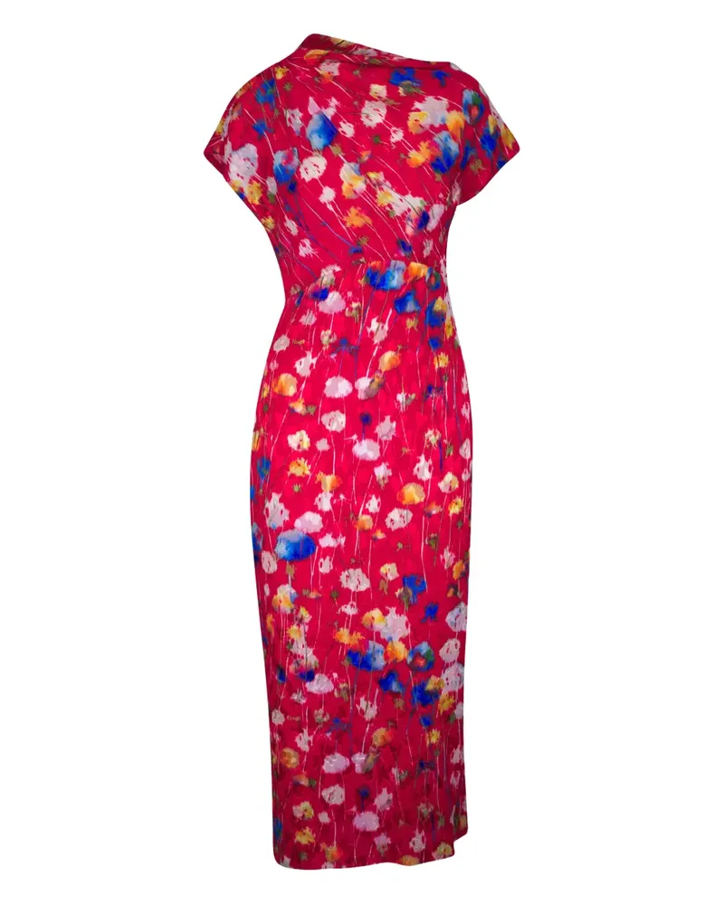 Lela Rose Maxikleid aus Blumenjacquard - Rot Rot