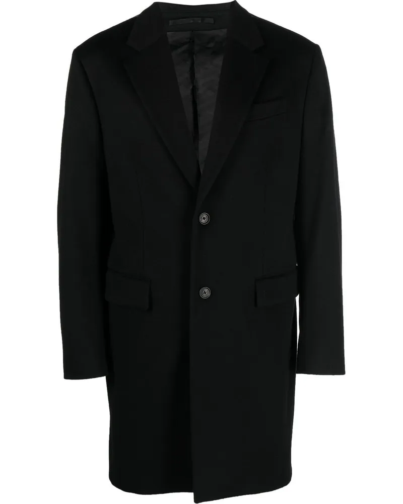 Versace Einreihiger Mantel - Schwarz Schwarz