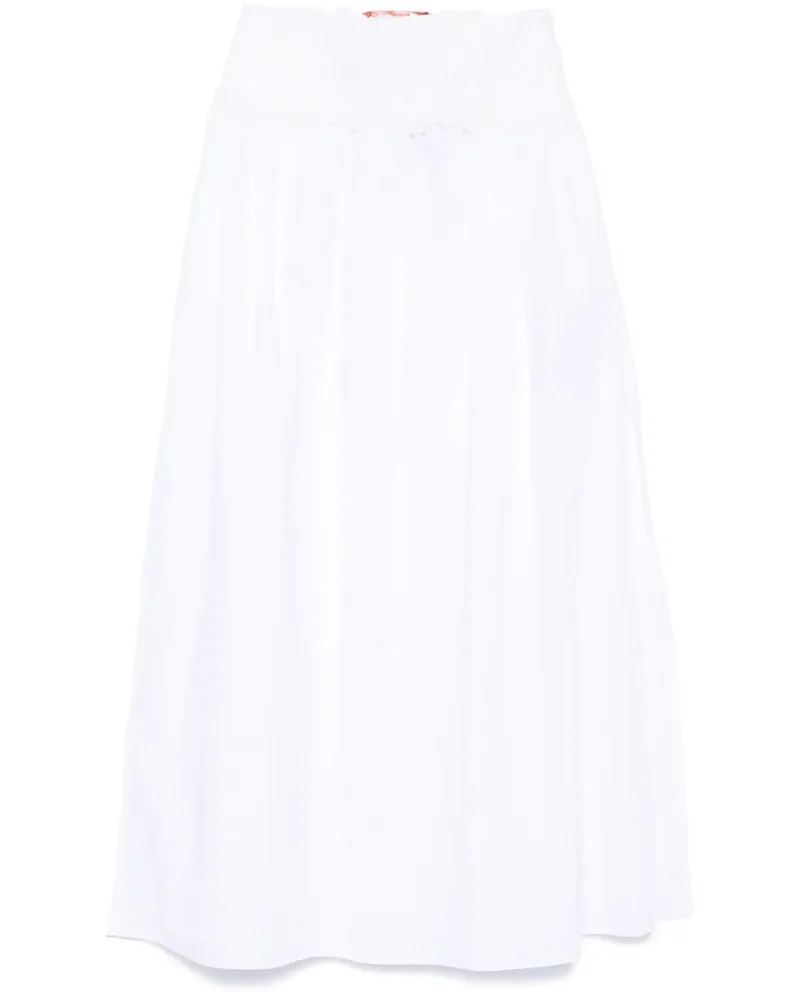 Ermanno Scervino Bestickter Midirock - Weiß Weiß
