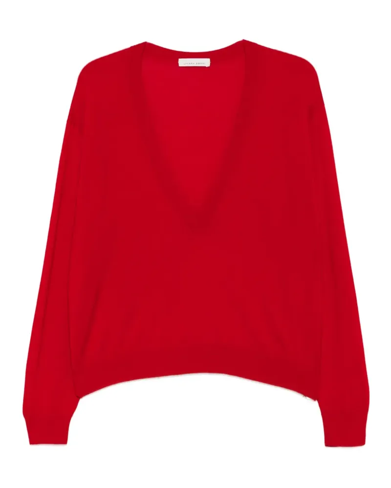 Liviana Conti Pullover mit V-Ausschnitt - Rot Rot