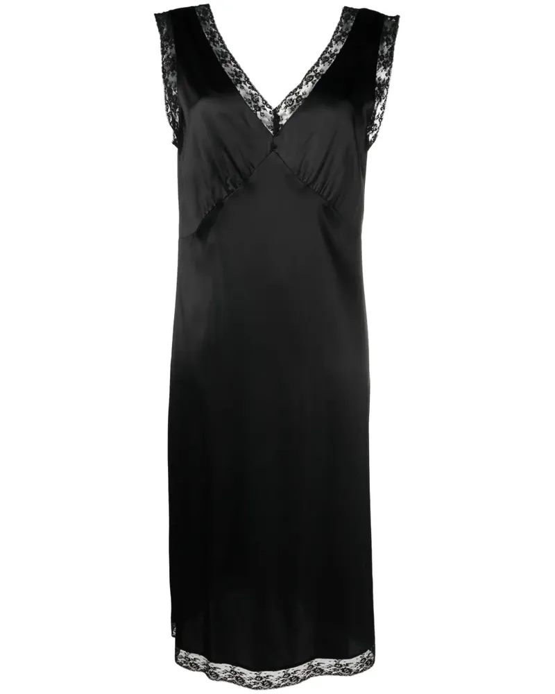 P.A.R.O.S.H. Kleid mit Spitze - Schwarz Schwarz