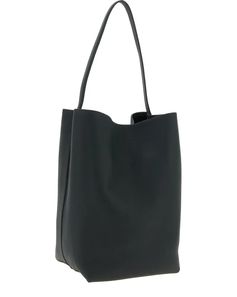 The Row large Park leather shoulder bag - Schwarz Schwarz
