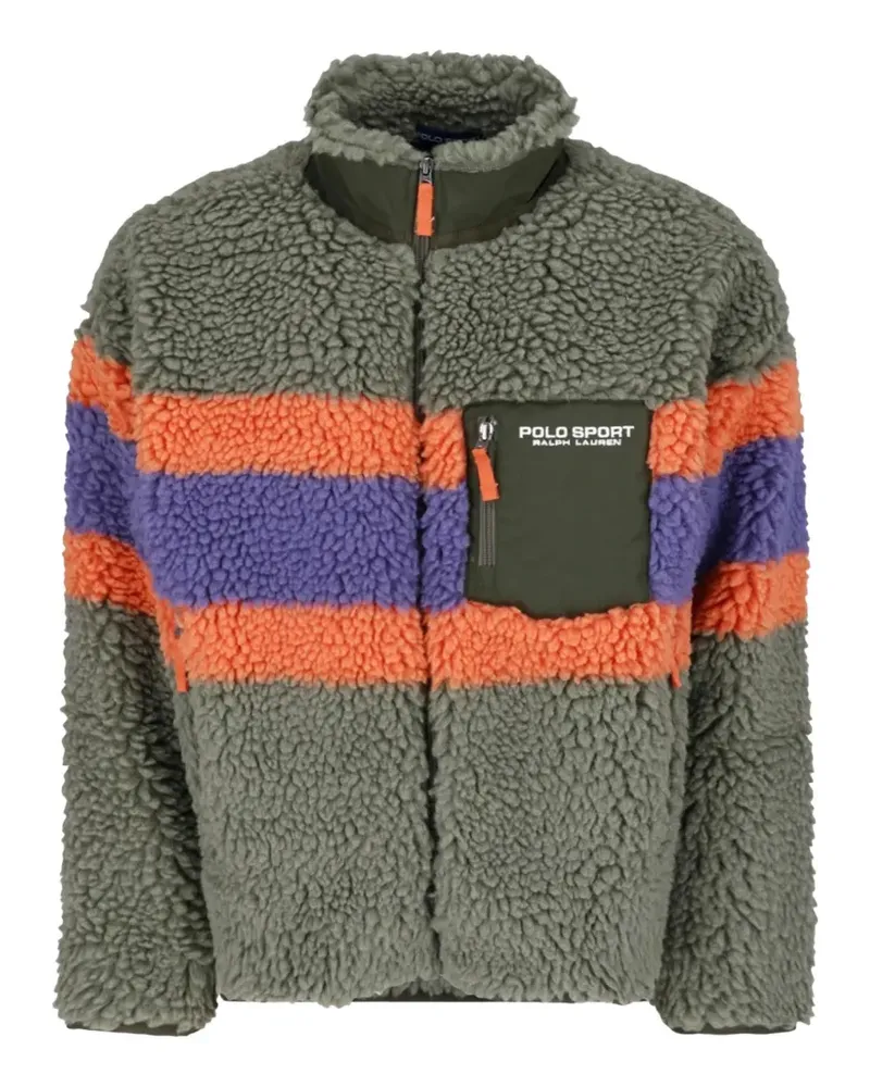 Ralph Lauren Jacke aus Faux Fur mit Reißverschluss - Grün Grün