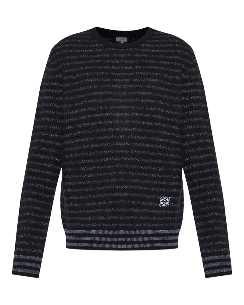 Loewe Gestreifter Pullover mit Logo-Stickerei - Blau Blau