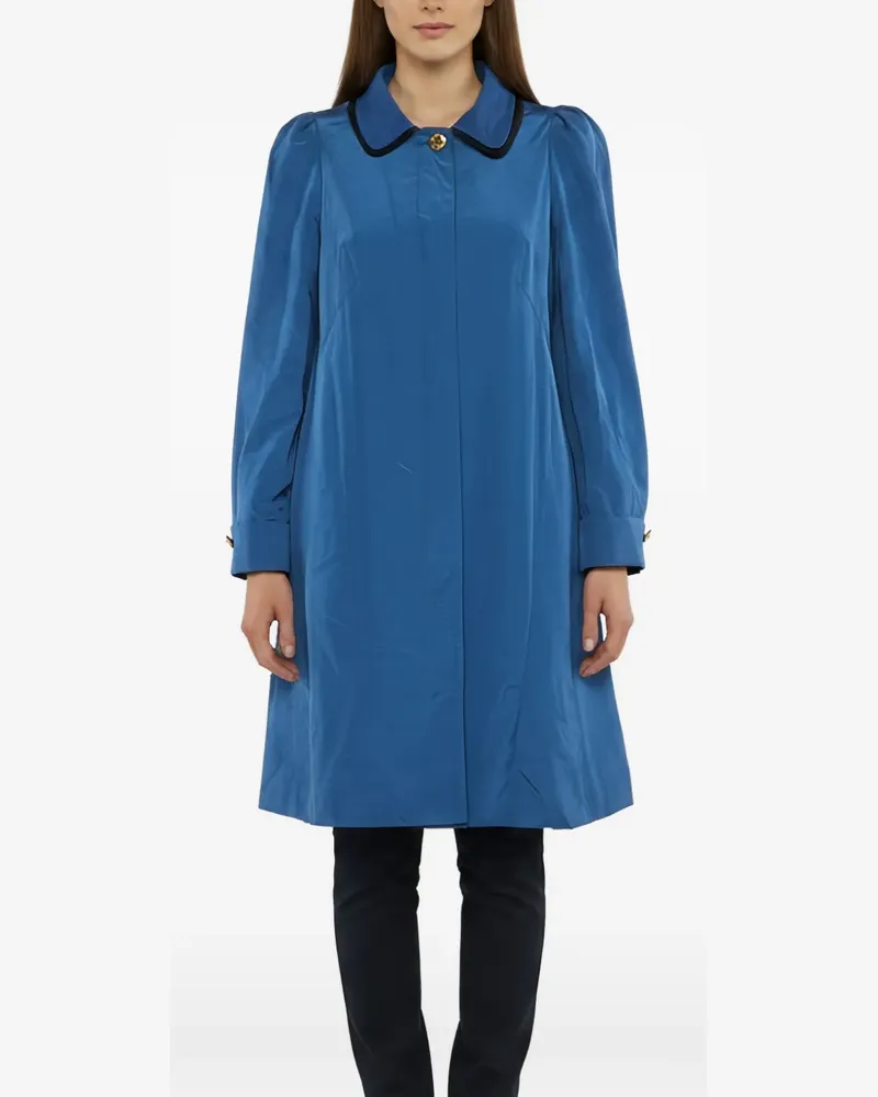 See by Chloé ottoman-knit mid-length coat - Blau Blau