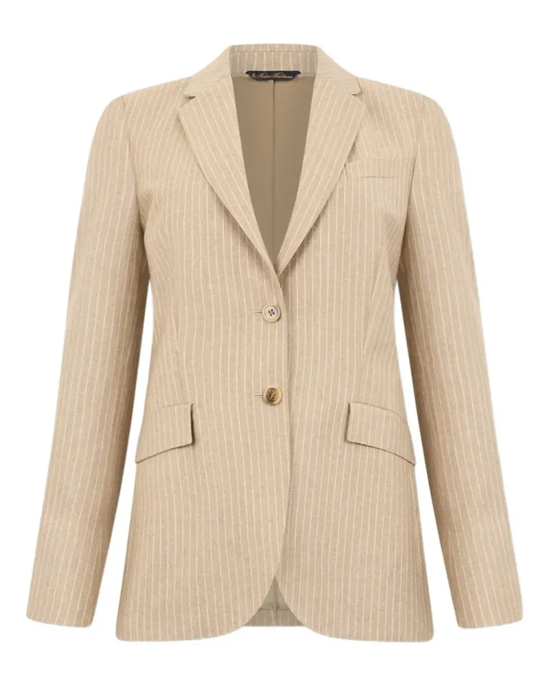 Brooks Brothers striped-pattern virgin-wool blazer - Nude Nude