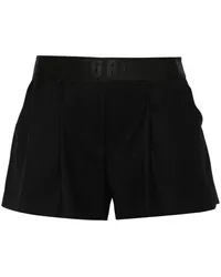 John Richmond Kurze Shorts mit Logo-Bund Schwarz