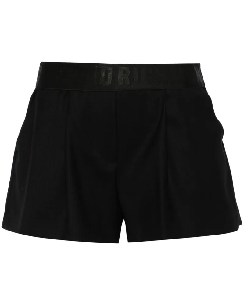John Richmond Kurze Shorts mit Logo-Bund - Schwarz Schwarz