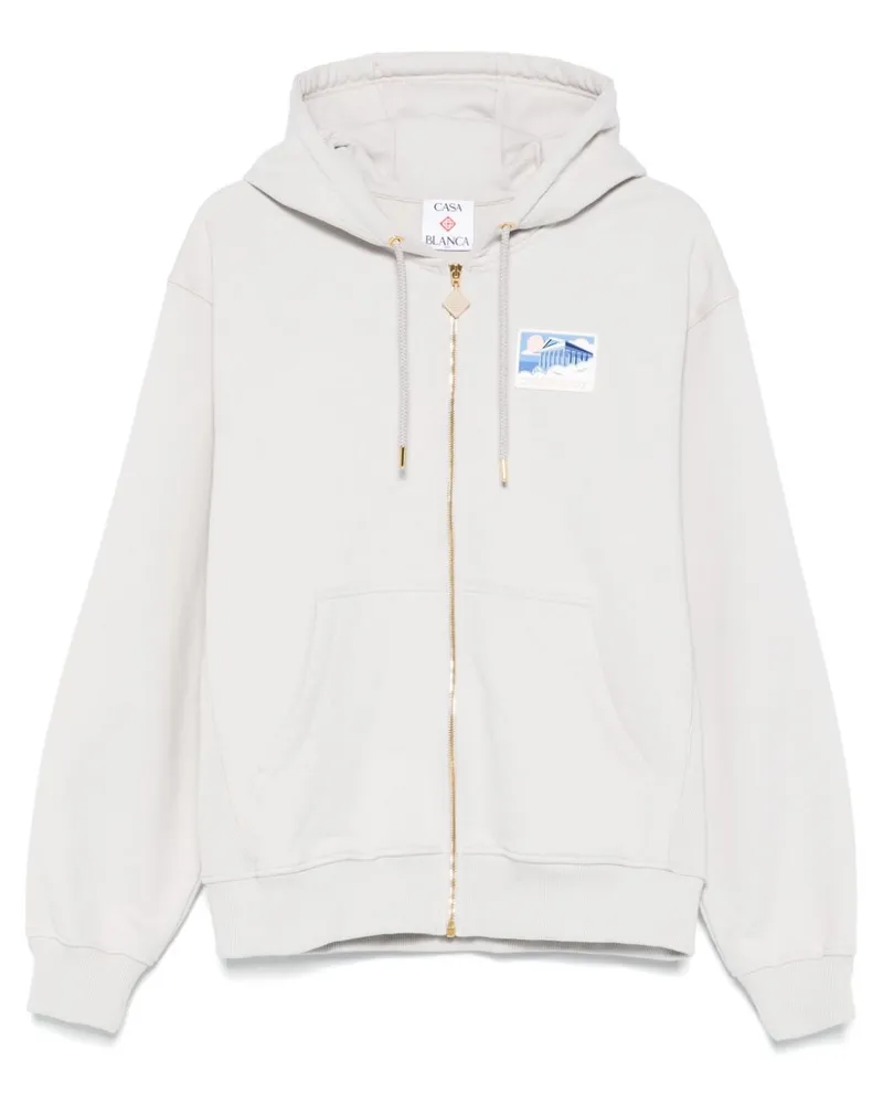 Casablanca Paris Hoodie mit Logo-Patch - Grau Grau