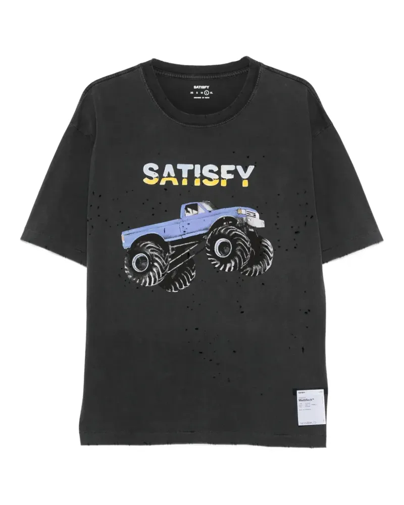 Satisfy graphic-print T-shirt - Grau Grau