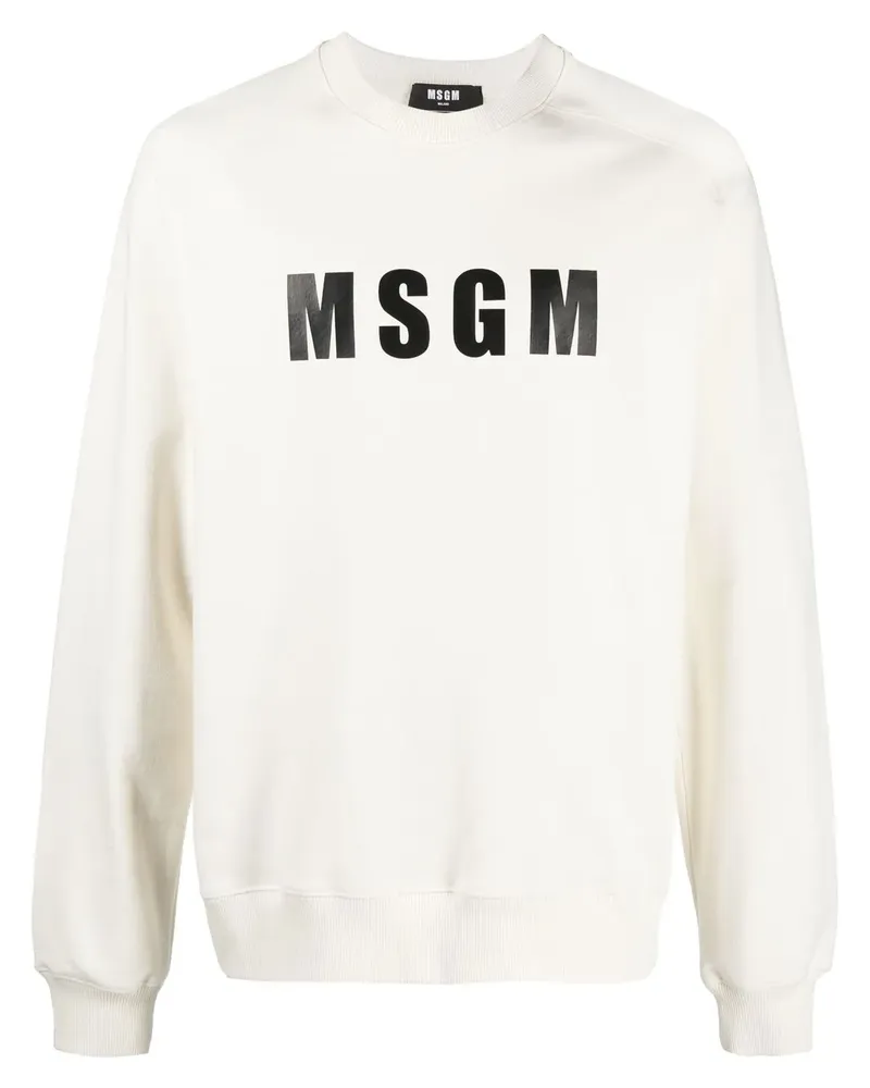 MSGM Sweatshirt mit Logo-Print - Nude Nude
