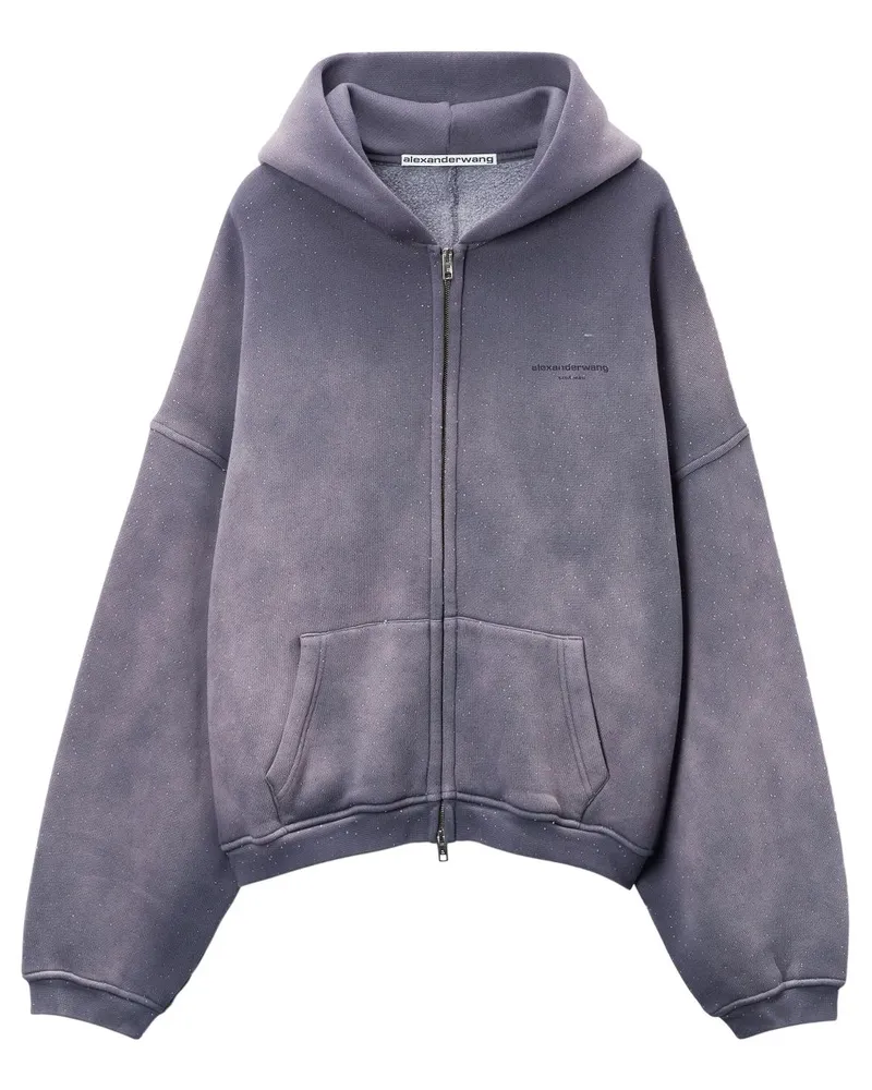 Alexander Wang Hoodie mit Logo-Stickerei - Violett Violett
