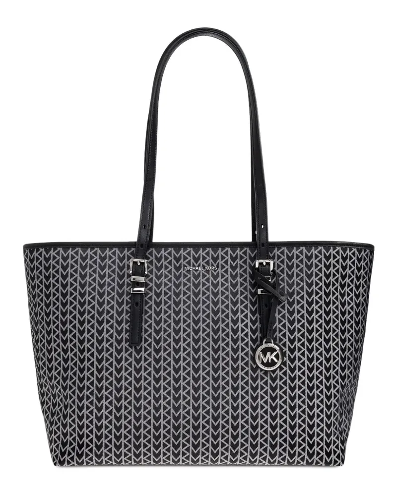 Michael Kors Große Quinn Tote Bag mit geometrischem Muster - Schwarz Schwarz