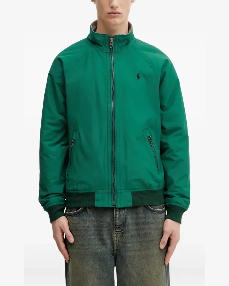 Ralph Lauren logo-embroidered high-neck jacket - Grün Grün