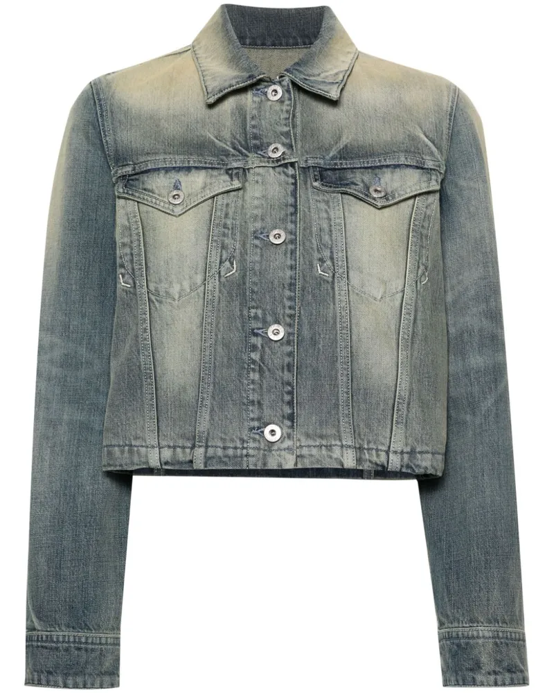 Kenzo Jeansjacke mit Logo-Stickerei - Blau Blau