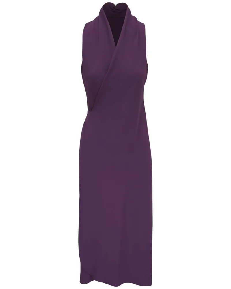 Peter Cohen Midikleid in Wickeloptik - Violett Violett