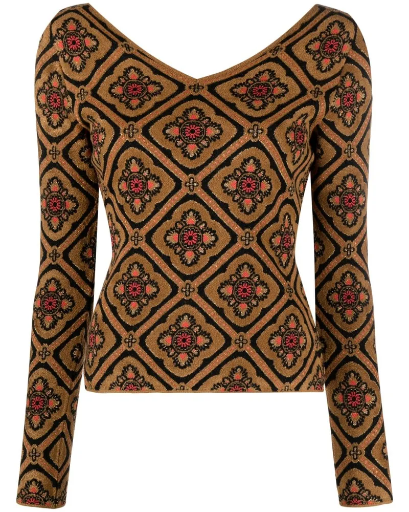 Etro Pullover mit Blumen-Jacquard - Braun Braun