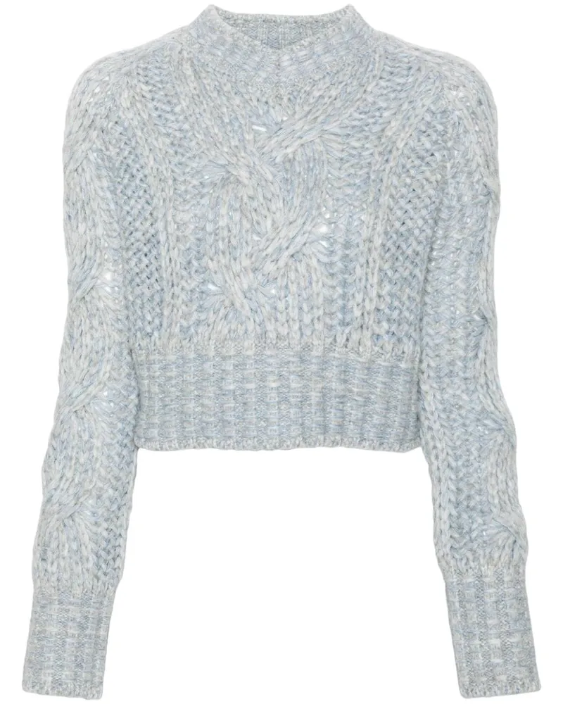 Ermanno Scervino Pullover mit Zopfmuster Grau