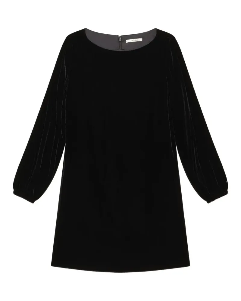 Maliparmi velvet balloon-sleeve mini dress - Schwarz Schwarz