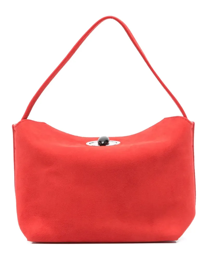 Christopher Esber Turnlock Mini-Tote Bag aus Wildleder - Rot Rot