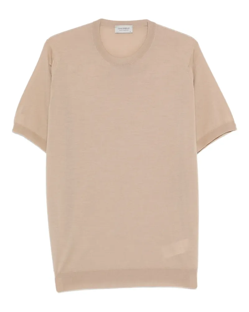 John Smedley Namaste T-Shirt mit rundem Ausschnitt - Nude Nude