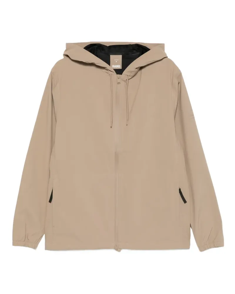 RAINS Suva zip-up hooded jacket - Nude Nude