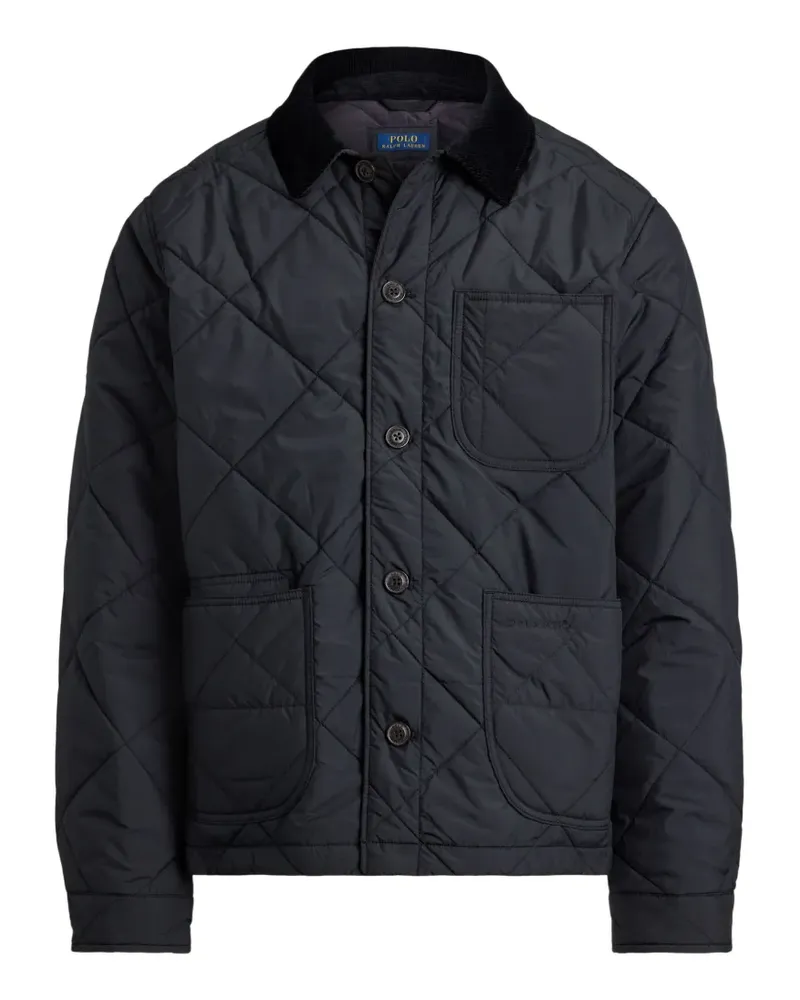 Ralph Lauren quilted corduroy-collar jacket - Schwarz Schwarz