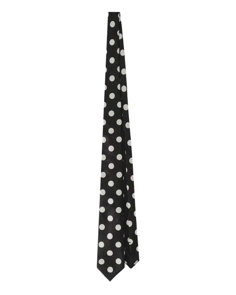Dolce & Gabbana polka-dot tie - Schwarz Schwarz