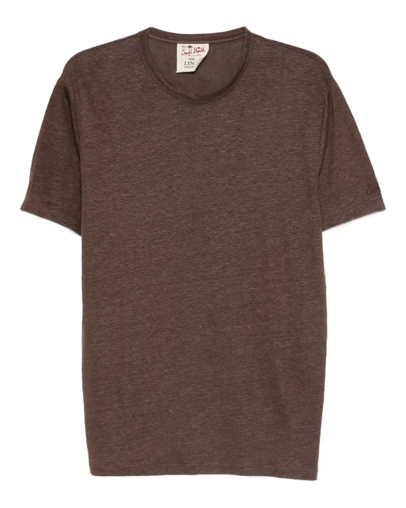 MC2 Saint Barth T-Shirt aus Leinen - Braun Braun