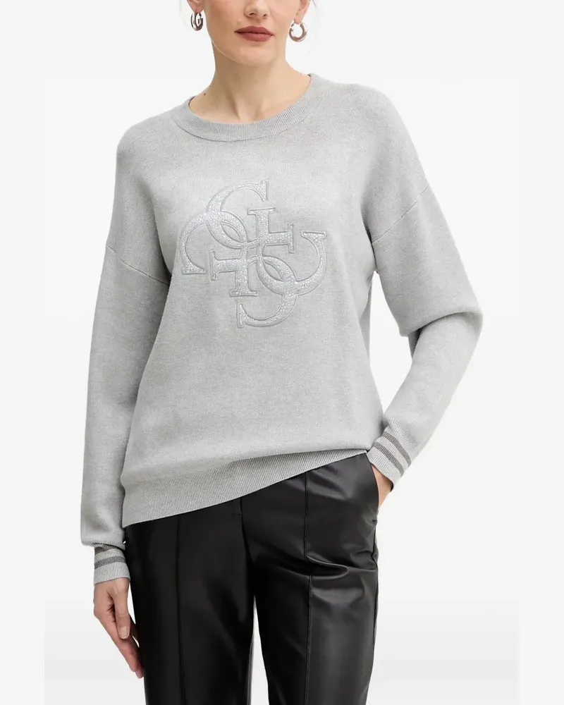 Guess Studded logo-detail sweater - Grau Grau