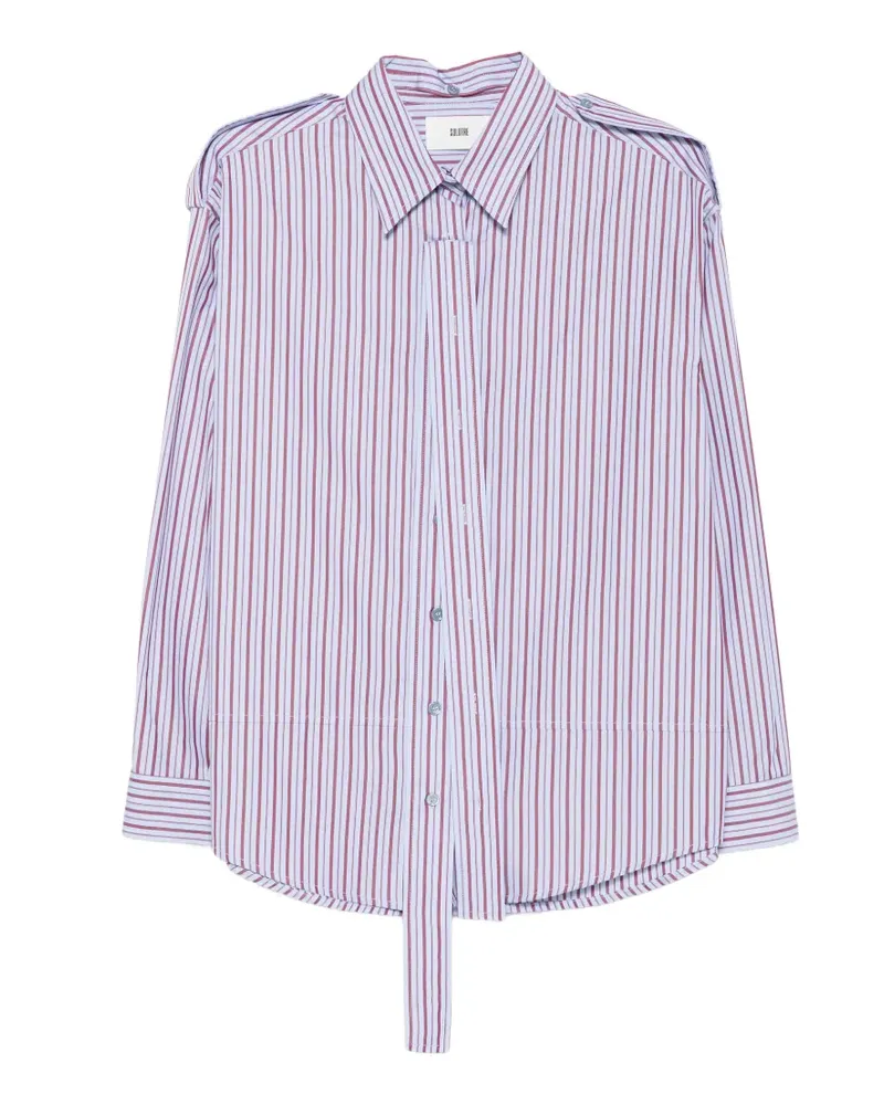SOLOTRE vertical-stripe shirt - Blau Blau
