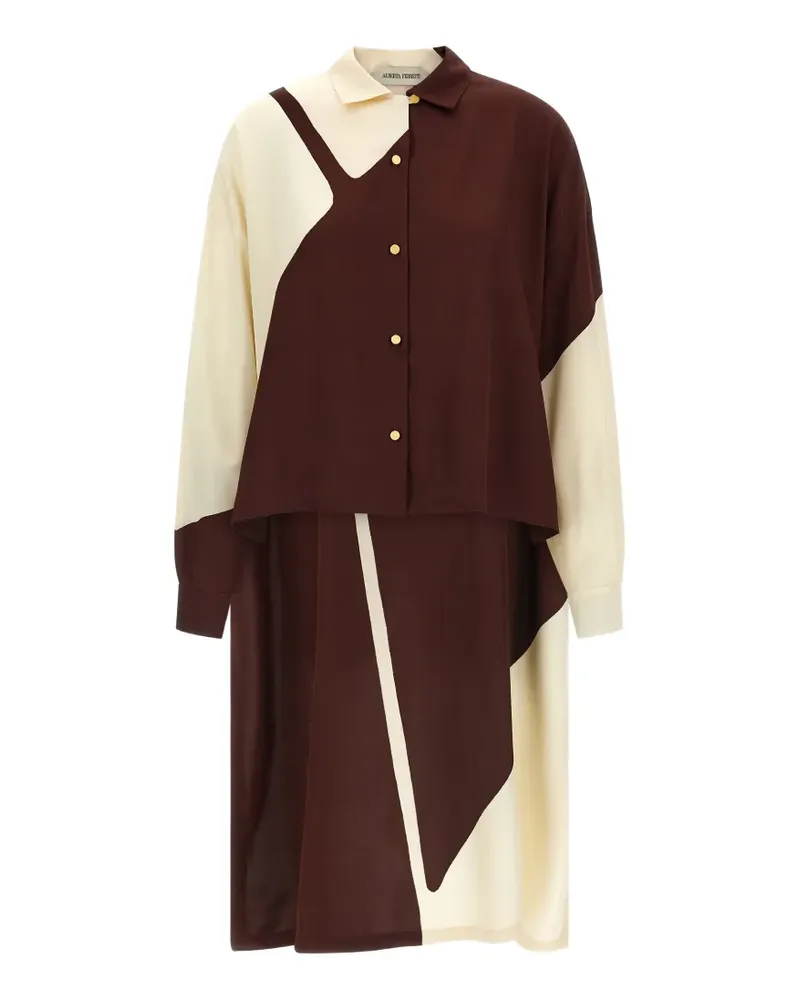 Alberta Ferretti printed midi dress - Braun Braun