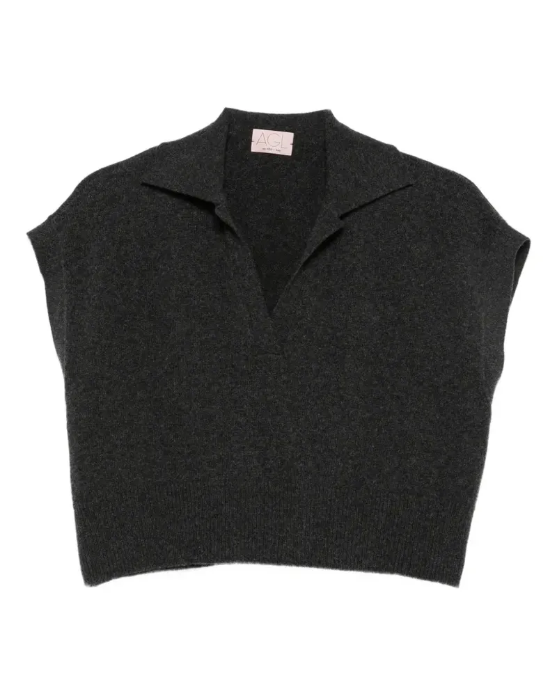 Attilio Giusti Leombruni Pullunder mit Poloshirtkragen - Grau Grau