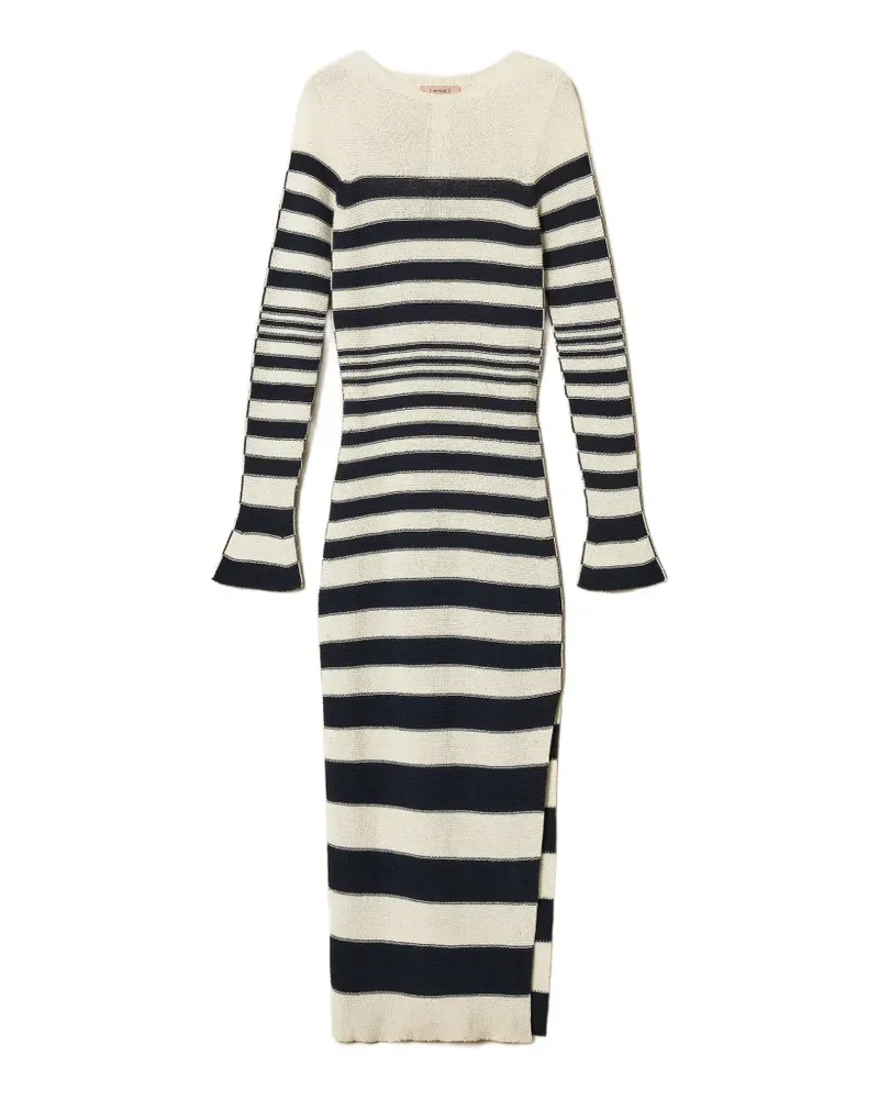 Twin-Set striped knit maxi dress - Blau Blau