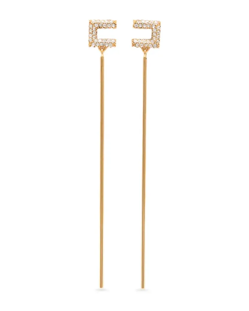 Elisabetta Franchi crystal-embellished drop earrings - Gold Gold