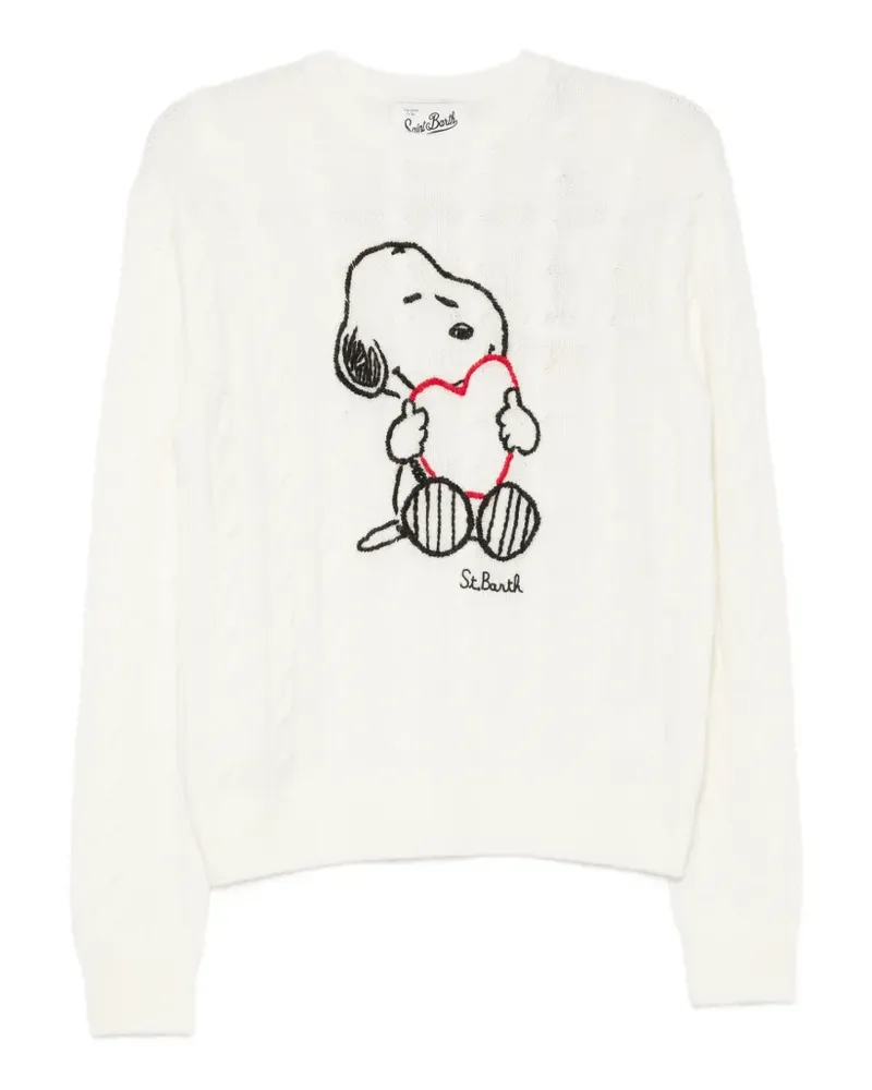 MC2 Saint Barth Snoopy cable-knit sweater - Weiß Weiß