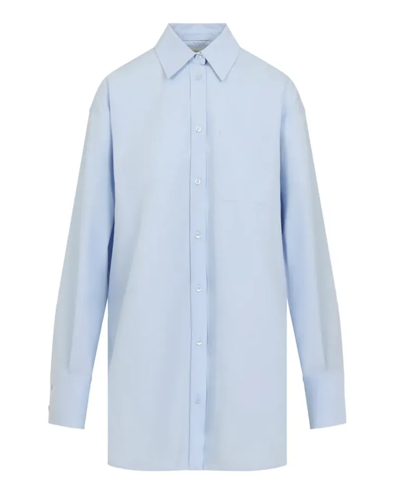 SPORTMAX Hemdkleid mit Falten - Blau Blau
