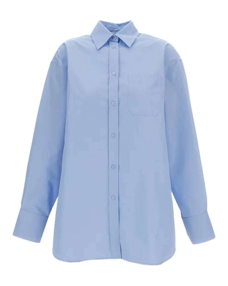 SPORTMAX Hemdkleid mit Falten - Blau Blau