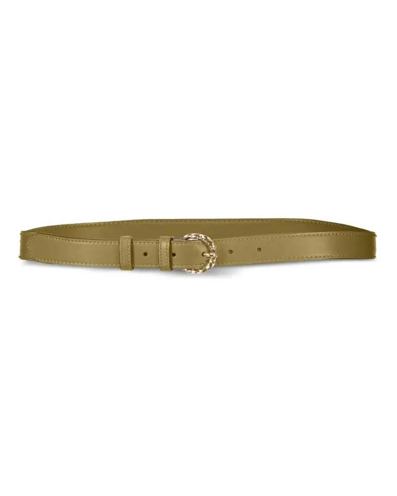 Ulla Johnson Gia twisted-buckle leather belt - Grün Grün