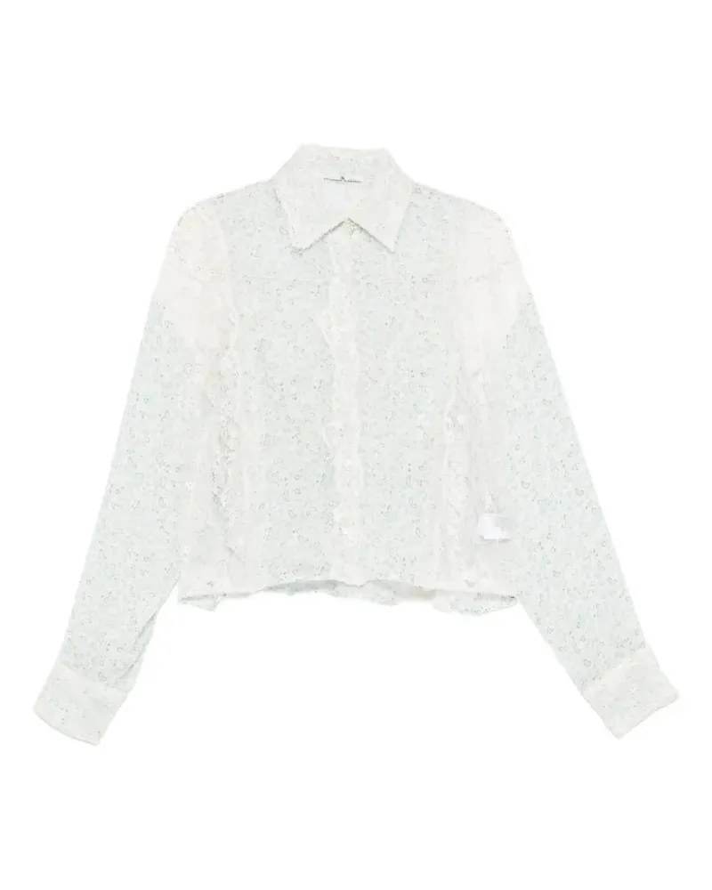 Ermanno Scervino Hemd mit Blumenspitze - Grün Grün