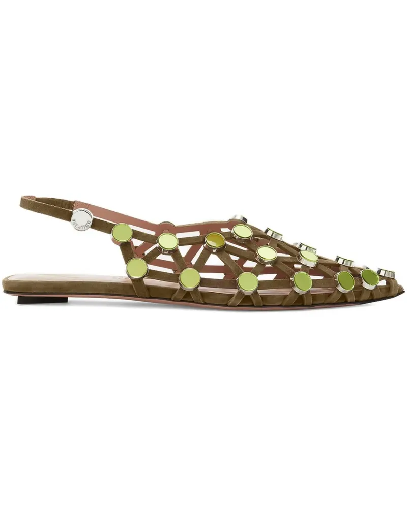 ATTICO embellished caged sandals - Grün Grün