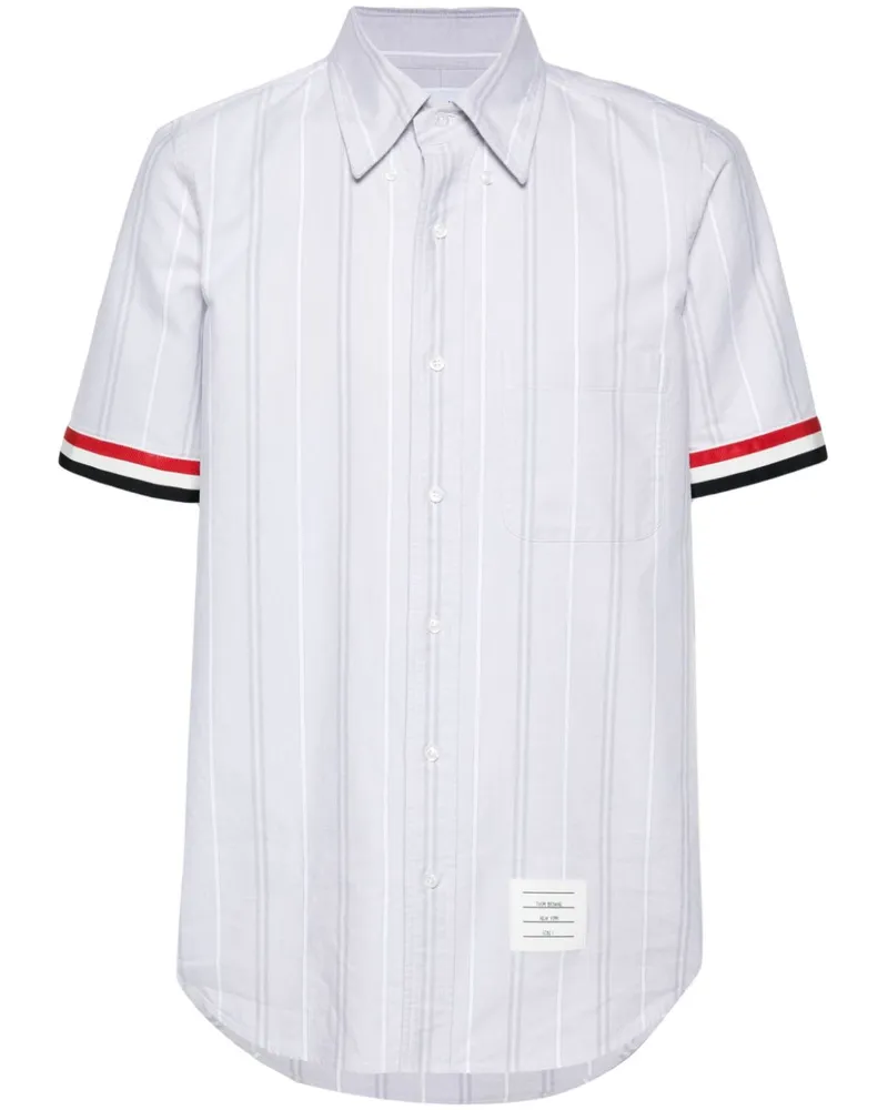 Thom Browne Hemd mit RWB-Streifen - Grau Grau