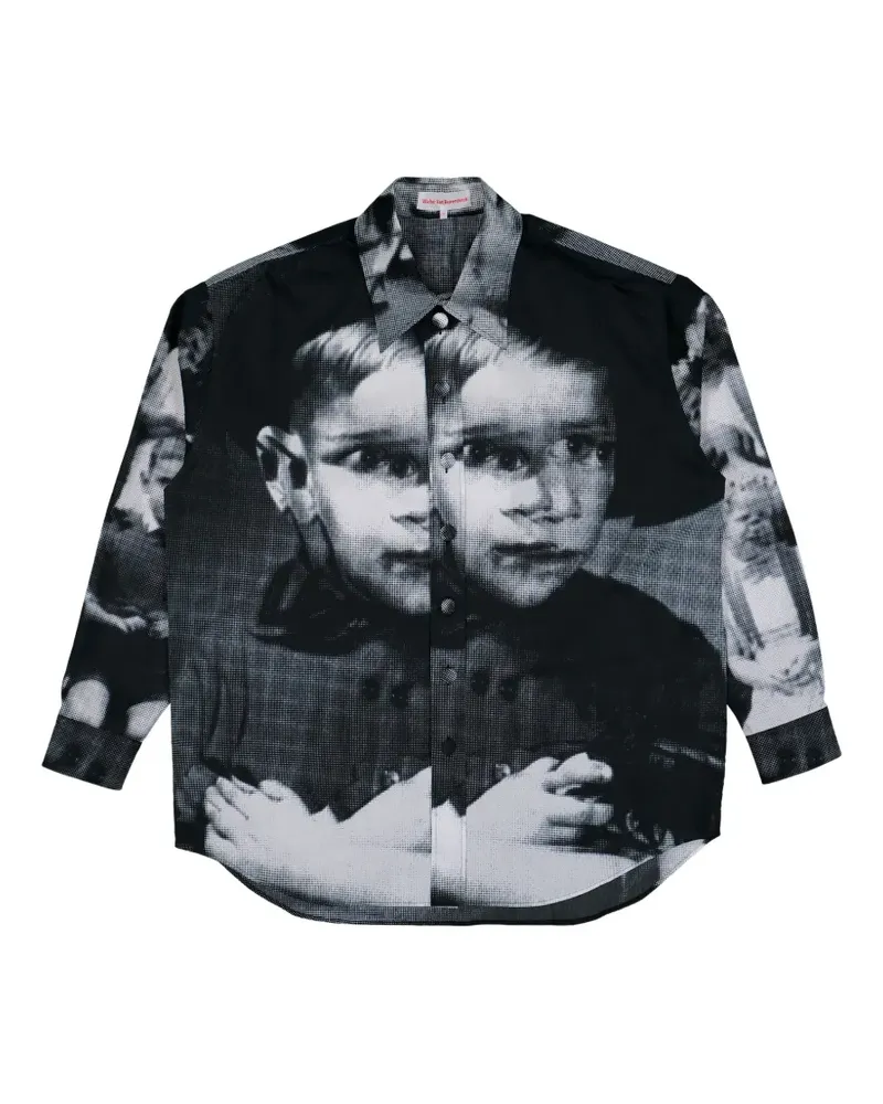 Walter van Beirendonck Hemd mit Print - Schwarz Schwarz