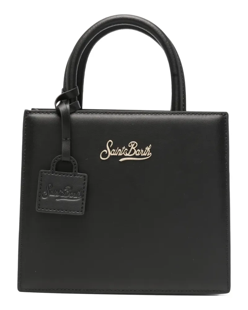 MC2 Saint Barth Mini-Tasche mit Logo - Schwarz Schwarz