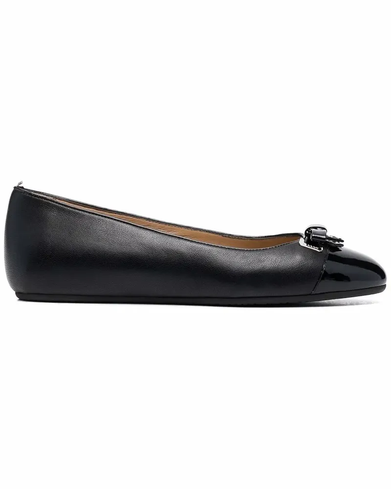 Bally Ballerinas mit Schleife - Schwarz Schwarz