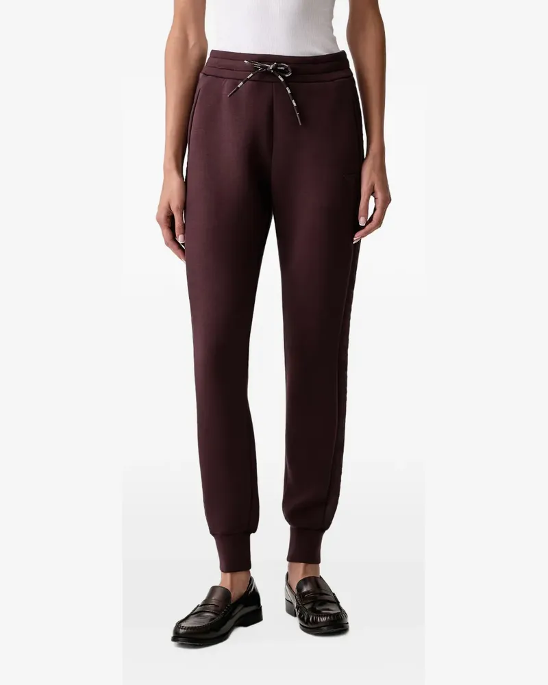 Guess logo-patch drawstring track pants - Rot Rot